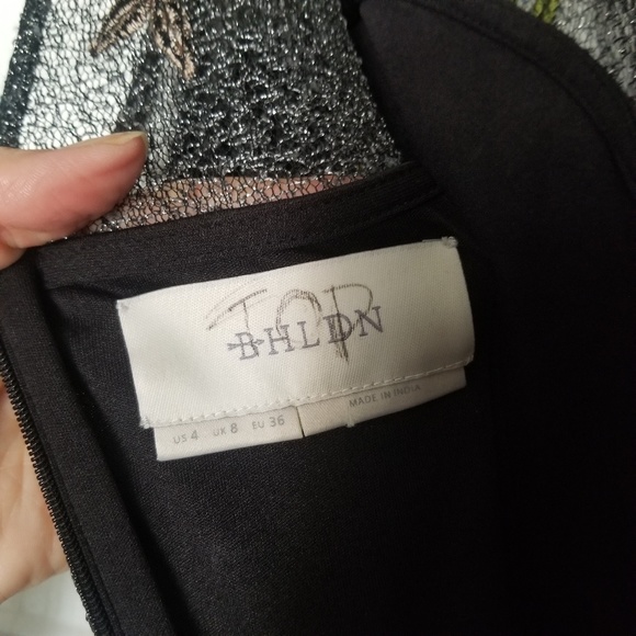 NWOT BHLDN Anthro Metallic Beaded Floral Maxi - Picture 5 of 8